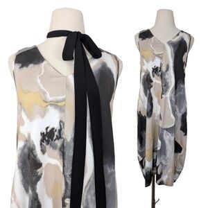 Marla Wynne Midi Dress Sleeveless Abstract Size Medium